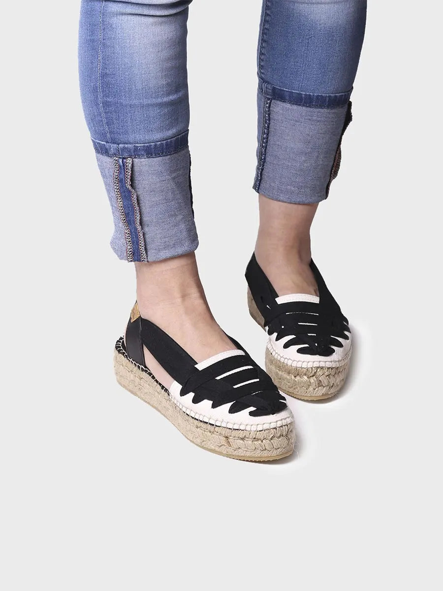 Flat espadrilles with crossed straps - RIO-CU