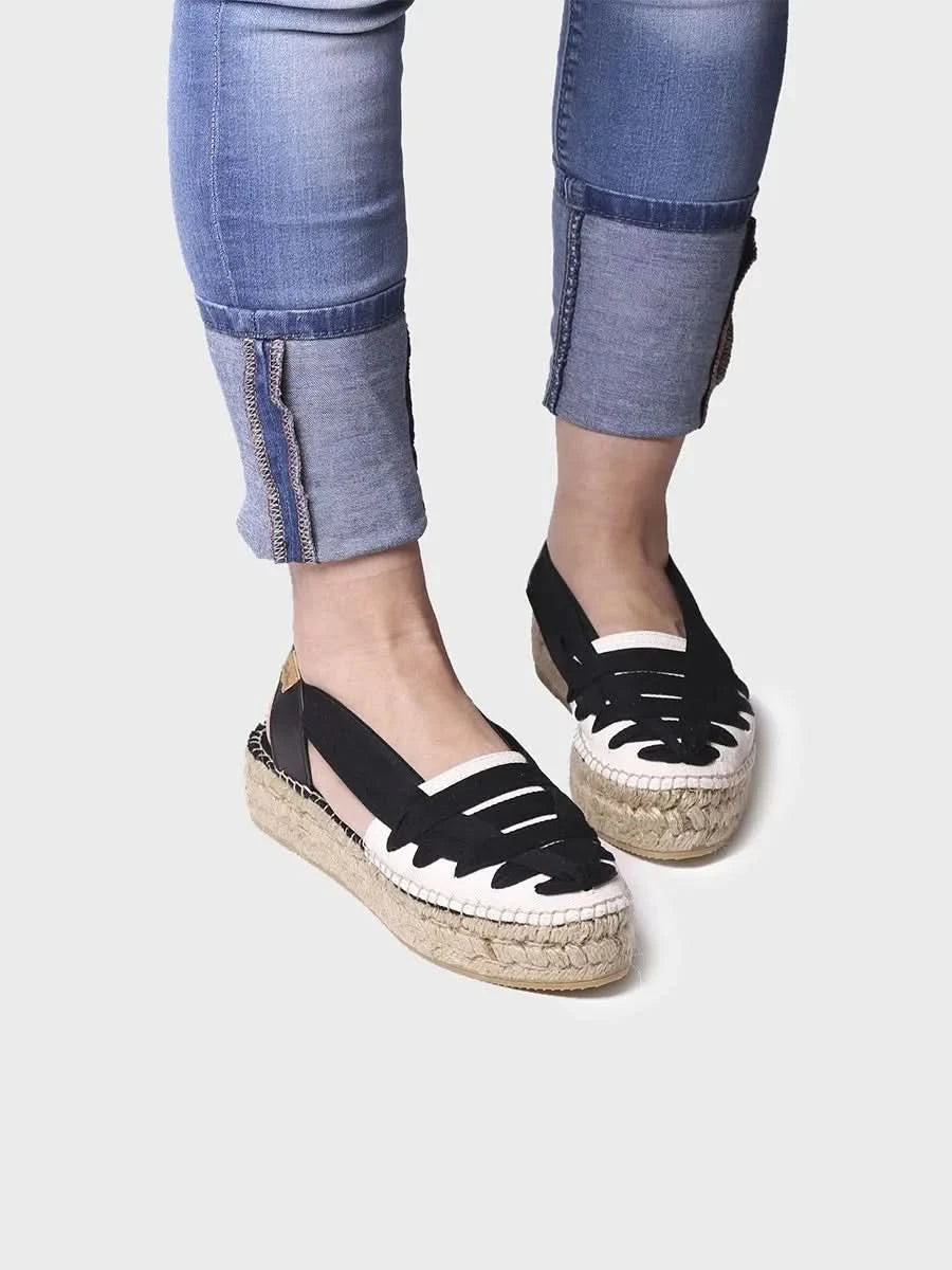 Flat espadrilles with crossed straps - RIO-CU