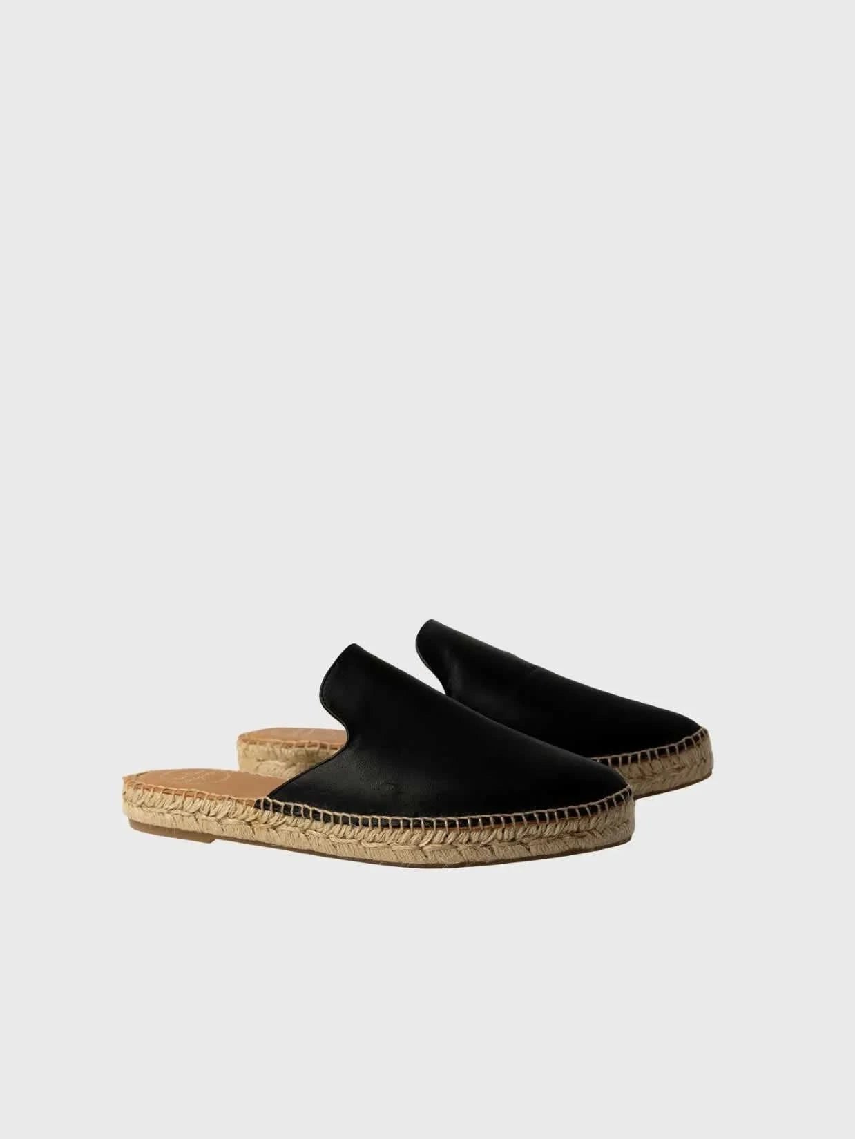Women's Mules Espadrille in Leather - ONA-P